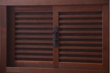 アンティーク家具　古民具・骨董　明治期　重厚なアンティーク横型衣装箪笥(サイドボード)