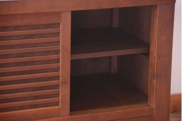 アンティーク家具　古民具・骨董　明治期　重厚なアンティーク横型衣装箪笥(サイドボード)