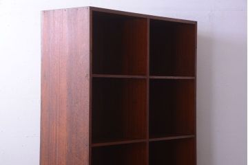 アンティーク家具　和製アンティーク　特大サイズ!古い木の重厚な縦型マス目棚(2)