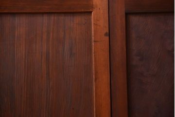 和製アンティーク　組子入り!古い木の上品なすりガラス帯戸4枚セット