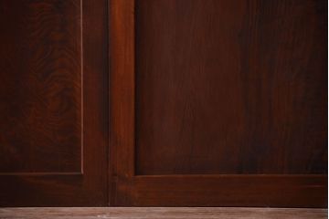 和製アンティーク　組子入り!古い木の上品なすりガラス帯戸4枚セット