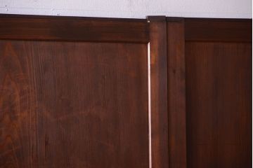 和製アンティーク　組子入り!古い木の上品なすりガラス帯戸4枚セット