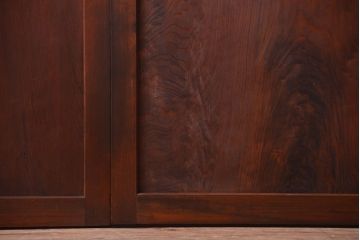 和製アンティーク　組子入り!古い木の上品なすりガラス帯戸4枚セット