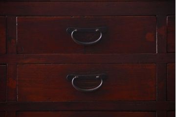 アンティーク家具　和製アンティーク　引き出し24杯付き!古い木の大きな収納棚