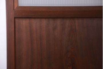 和製アンティーク　組子入り!古い木の上品なすりガラス帯戸