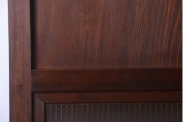 和製アンティーク　組子入り!古い木の上品なすりガラス帯戸