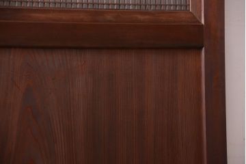 和製アンティーク　組子入り!古い木の上品なすりガラス帯戸