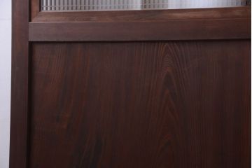 和製アンティーク　組子入り!古い木の上品なすりガラス帯戸