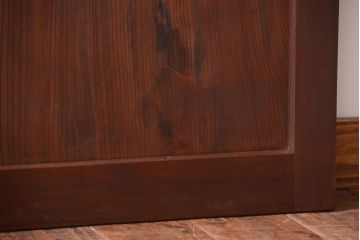 和製アンティーク　組子入り!古い木の上品なすりガラス帯戸