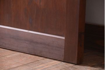 和製アンティーク　組子入り!古い木の上品なすりガラス帯戸