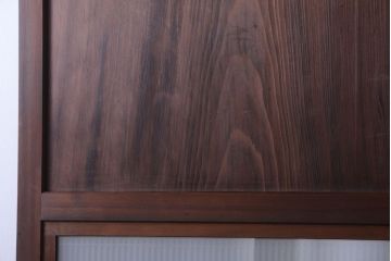 和製アンティーク　組子入り!古い木の上品なすりガラス帯戸