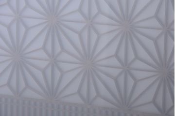 和製アンティーク　組子入り!古い木の上品なすりガラス帯戸