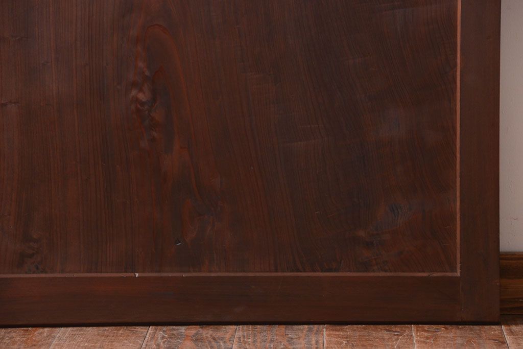 和製アンティーク　組子入り!古い木の上品なすりガラス帯戸