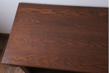 アンティーク家具　和製アンティーク　骨太で重厚な古い木製の作業台(カウンターテーブル)(3)