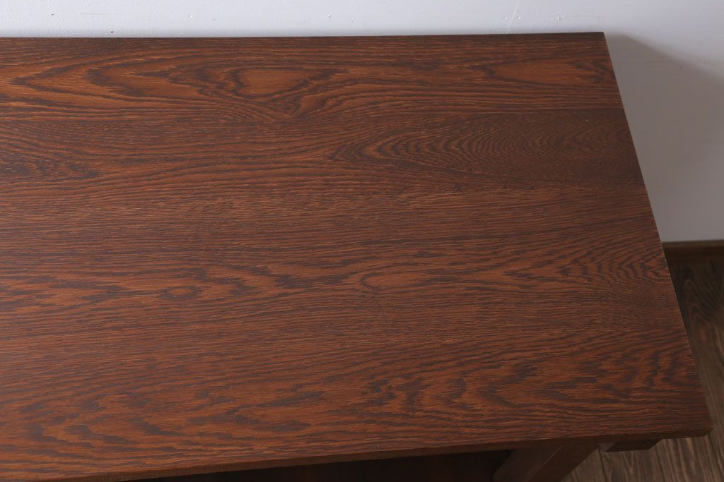 アンティーク家具　和製アンティーク　骨太で重厚な古い木製の作業台(カウンターテーブル)(3)