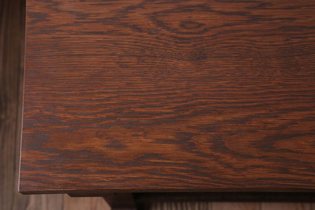 アンティーク家具　和製アンティーク　骨太で重厚な古い木製の作業台(カウンターテーブル)(3)