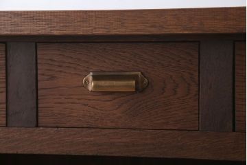 アンティーク家具　和製アンティーク　骨太で重厚な古い木製の作業台(カウンターテーブル)(3)