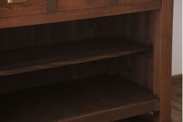 アンティーク家具　和製アンティーク　骨太で重厚な古い木製の作業台(カウンターテーブル)(3)