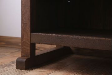 アンティーク家具　和製アンティーク　骨太で重厚な古い木製の作業台(カウンターテーブル)(3)