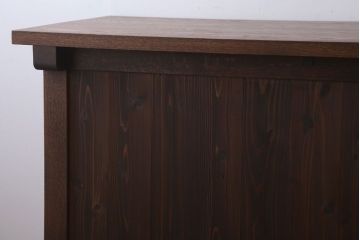 アンティーク家具　和製アンティーク　骨太で重厚な古い木製の作業台(カウンターテーブル)(3)