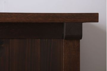 アンティーク家具　和製アンティーク　骨太で重厚な古い木製の作業台(カウンターテーブル)(3)