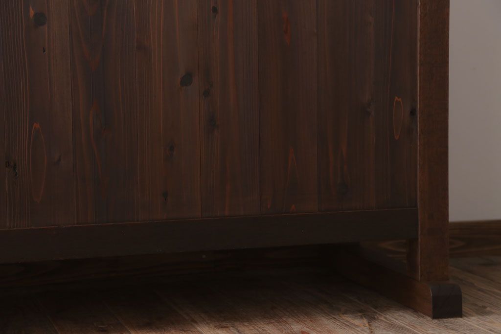 アンティーク家具　和製アンティーク　骨太で重厚な古い木製の作業台(カウンターテーブル)(3)