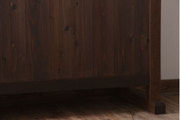 アンティーク家具　和製アンティーク　骨太で重厚な古い木製の作業台(カウンターテーブル)(3)