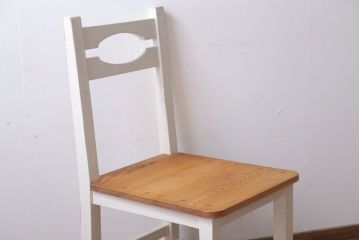 アンティーク家具　アンティークペイント　おしゃれな木製チェア(椅子)(1)