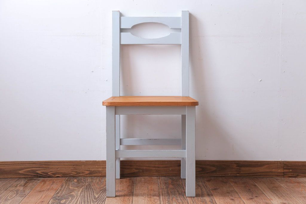 アンティーク家具　アンティークペイント　おしゃれな木製チェア(椅子)(2)