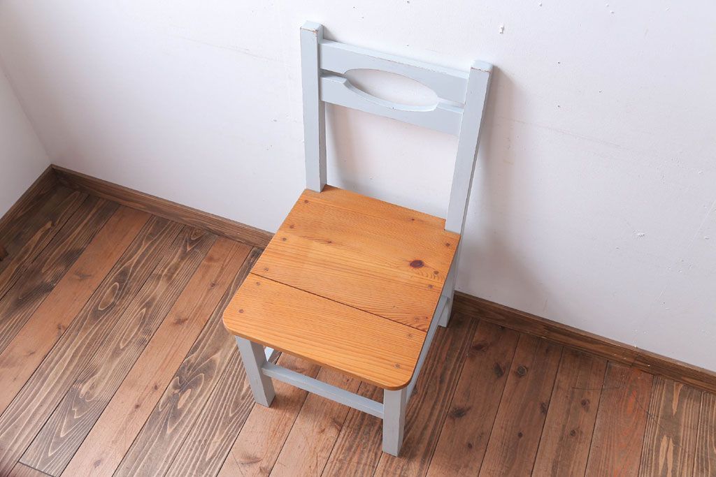 アンティーク家具　アンティークペイント　おしゃれな木製チェア(椅子)(2)