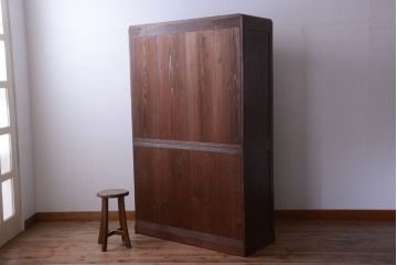 アンティーク家具　和製アンティーク　衣装盆付き!古い木製の洋タンス(チェスト)