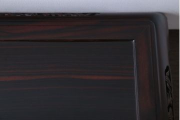 中古　民芸家具　松竹梅の透かし彫り!唐木の花台