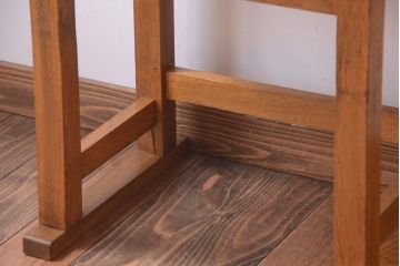 レトロ家具　昭和レトロ　古い学校の木製テーブル(平机)