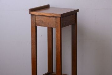 レトロ家具　昭和レトロ　引き出し付きのアンティークサイドテーブル(電話台・花台)