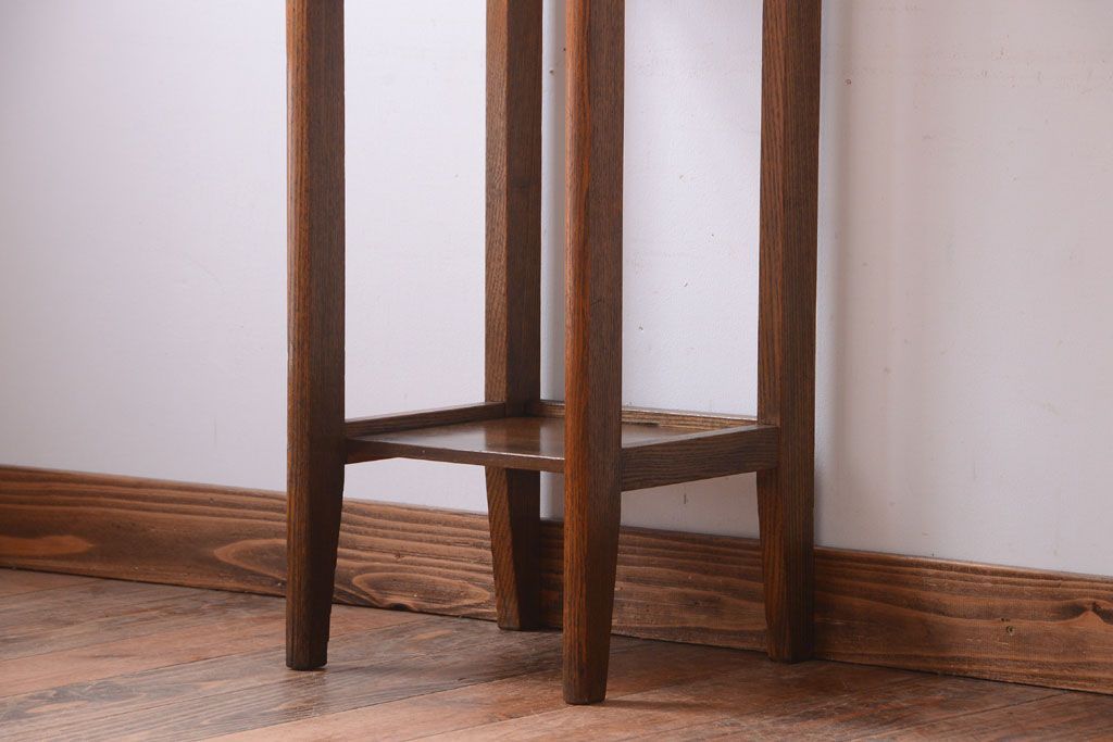 レトロ家具　昭和レトロ　引き出し付きのアンティークサイドテーブル(電話台・花台)