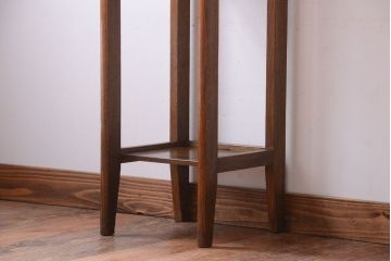 レトロ家具　昭和レトロ　引き出し付きのアンティークサイドテーブル(電話台・花台)