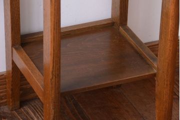 レトロ家具　昭和レトロ　引き出し付きのアンティークサイドテーブル(電話台・花台)