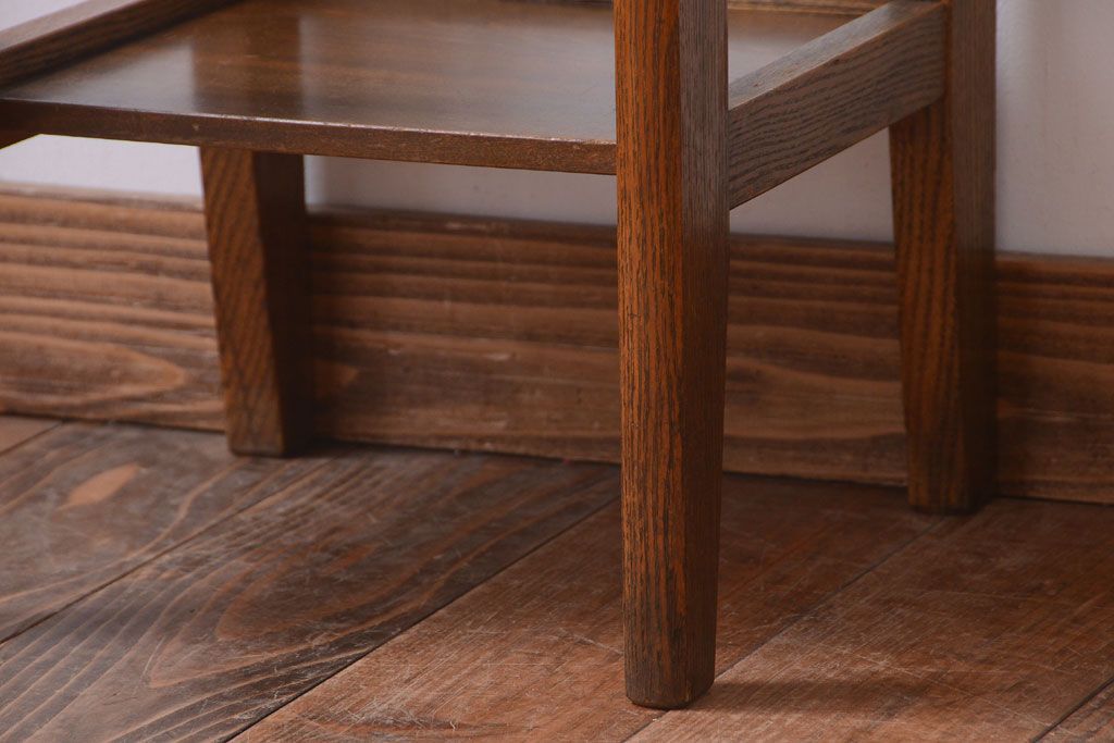 レトロ家具　昭和レトロ　引き出し付きのアンティークサイドテーブル(電話台・花台)