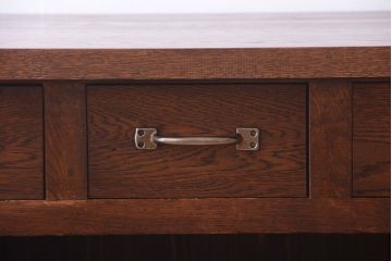 アンティーク家具　和製アンティーク　重厚な古い木製のカウンター作業台(カウンターテーブル)