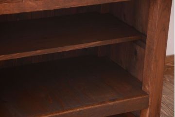 アンティーク家具　和製アンティーク　重厚な古い木製のカウンター作業台(カウンターテーブル)