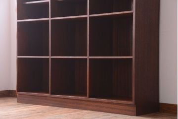 アンティーク家具　和製アンティーク　特大サイズ!古い木の重厚な縦型マス目棚(3)