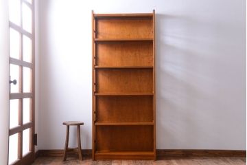 レトロ家具　和製アンティーク　レトロな古い木製の本棚