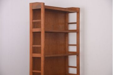 レトロ家具　和製アンティーク　レトロな古い木製の本棚