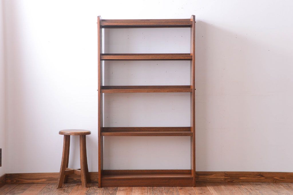 アンティーク家具　和製アンティーク シンプルなデザインの古い本棚(2)