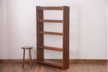 アンティーク家具　和製アンティーク シンプルなデザインの古い本棚(2)