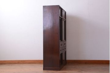 アンティーク家具　和製アンティーク　高級品!三方桑材の茶箪笥(茶棚・収納棚)