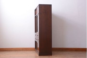 アンティーク家具　和製アンティーク　高級品!三方桑材の茶箪笥(茶棚・収納棚)