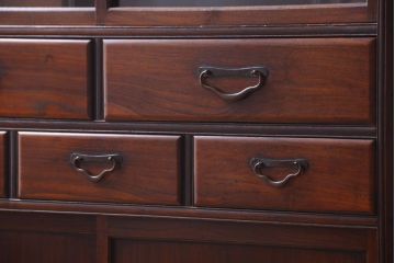 アンティーク家具　和製アンティーク　高級品!三方桑材の茶箪笥(茶棚・収納棚)