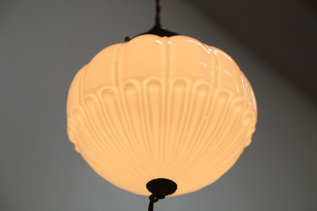 古民具・骨董　飾り房付き　アンティーク吊り下げ照明