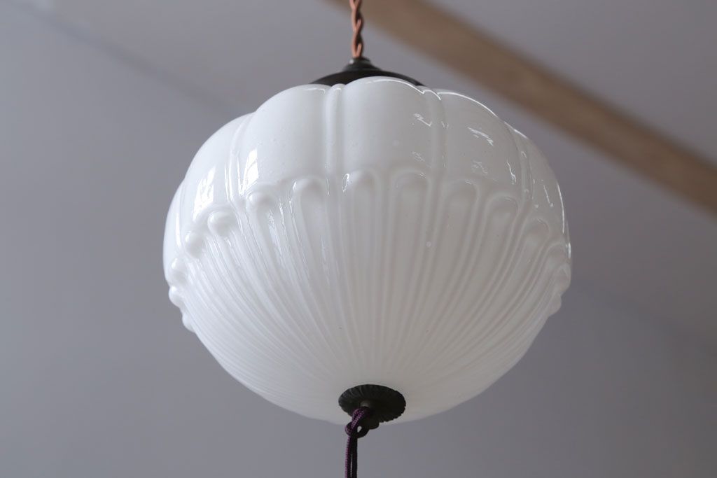 古民具・骨董　飾り房付き　アンティーク吊り下げ照明